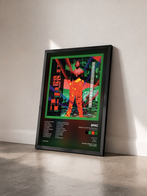 #noir Tableau de l'album Strictly 4 My N.I.G.G.A.Z... (Expanded Edition) de 2Pac vu de trois quarts, cadre noir