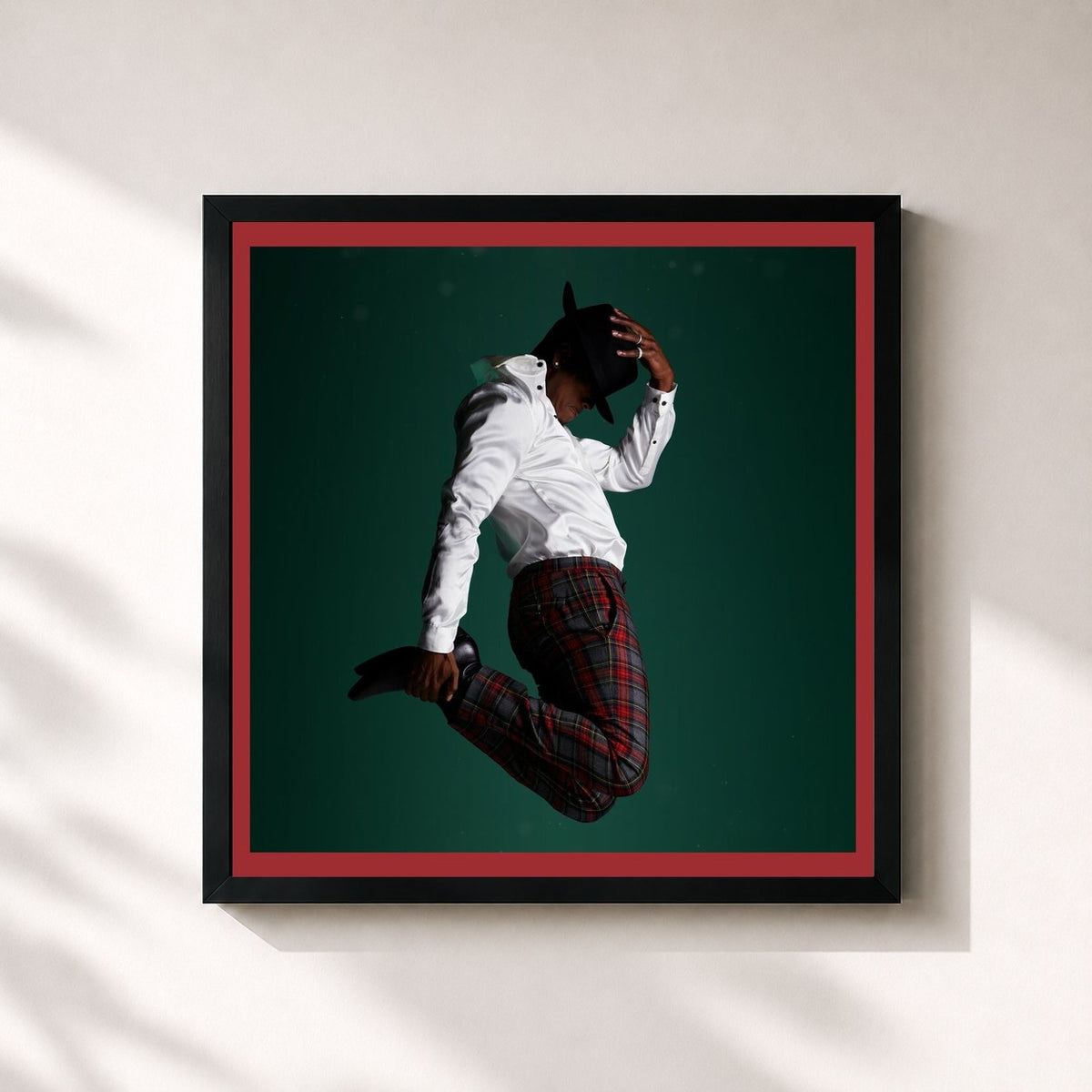#noir Tableau carré de l'album Another Kind Of Christmas (Deluxe Edition) de Ne-Yo, cadre noir 32x32 cm