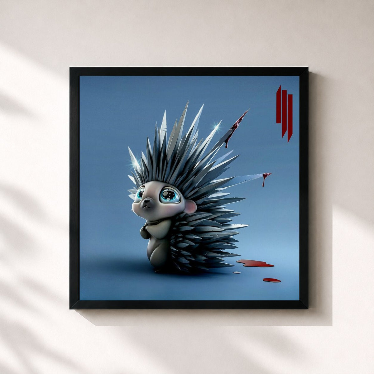 #noir Tableau carré de l'album Don’t Get Too Close de Skrillex, cadre noir 32x32 cm