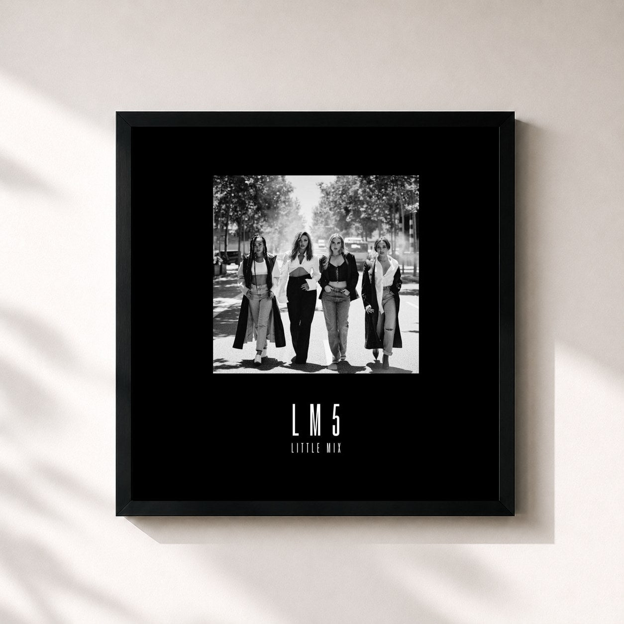 #noir Tableau carré de l'album LM5 (Expanded Edition) de Little Mix, cadre noir 32x32 cm