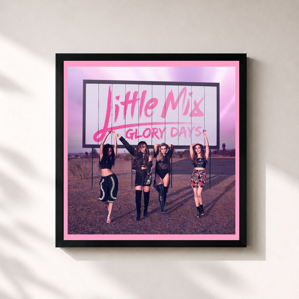 #noir Tableau carré de l'album Glory Days (Expanded Edition) de Little Mix, cadre noir 32x32 cm