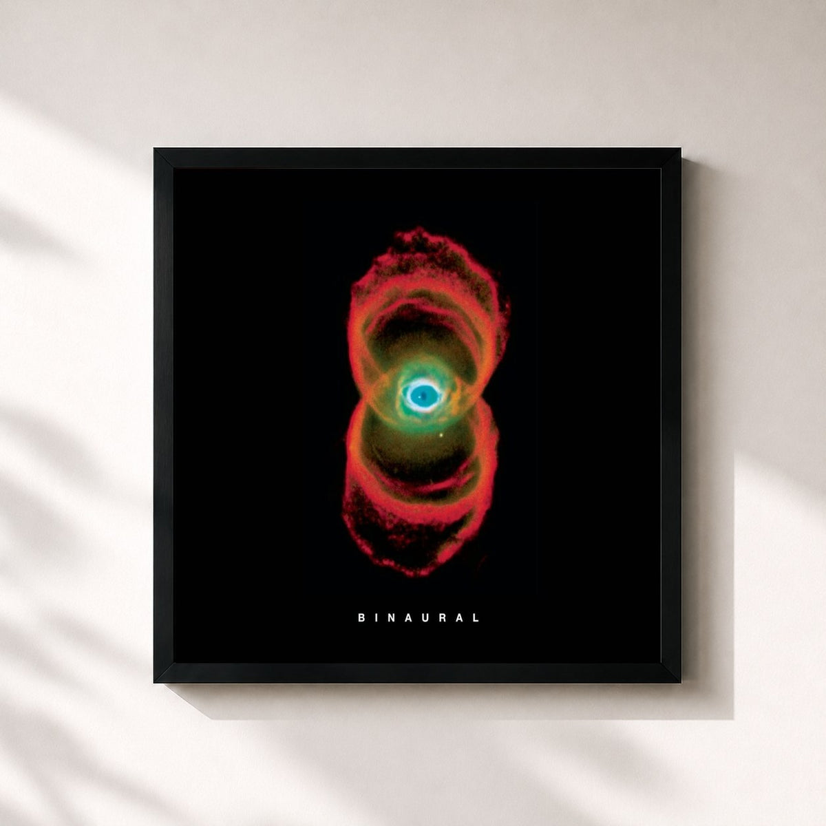 #noir Tableau carré de l'album Binaural de Pearl Jam, cadre noir 32x32 cm
