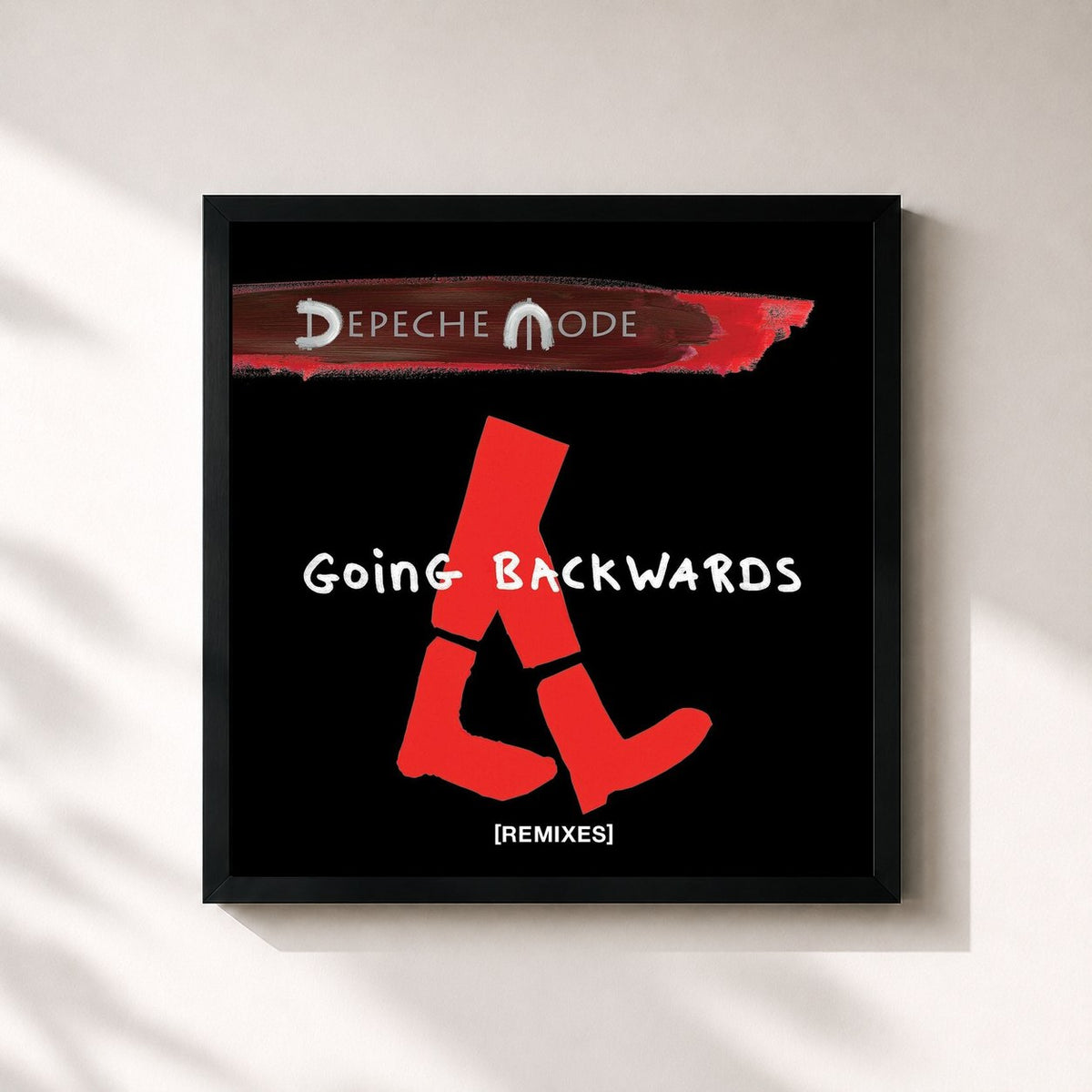 #noir Going Backwards (Remixes) von Depeche Mode als quadratischer Kunstdruck, schwarzer Rahmen 32x32 cm