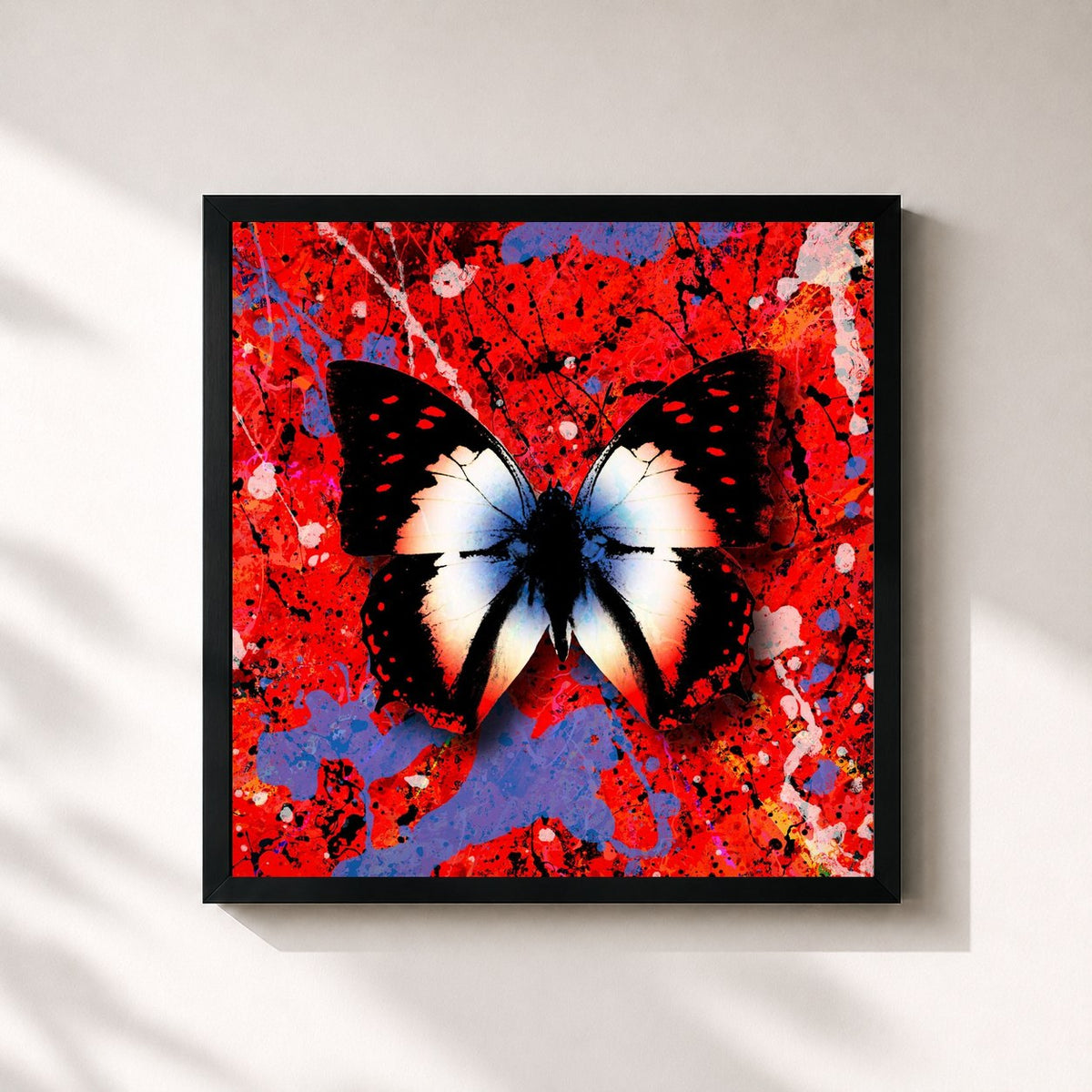 #noir Tableau carré de l'album 2step (The Remixes) de Ed Sheeran, cadre noir 32x32 cm