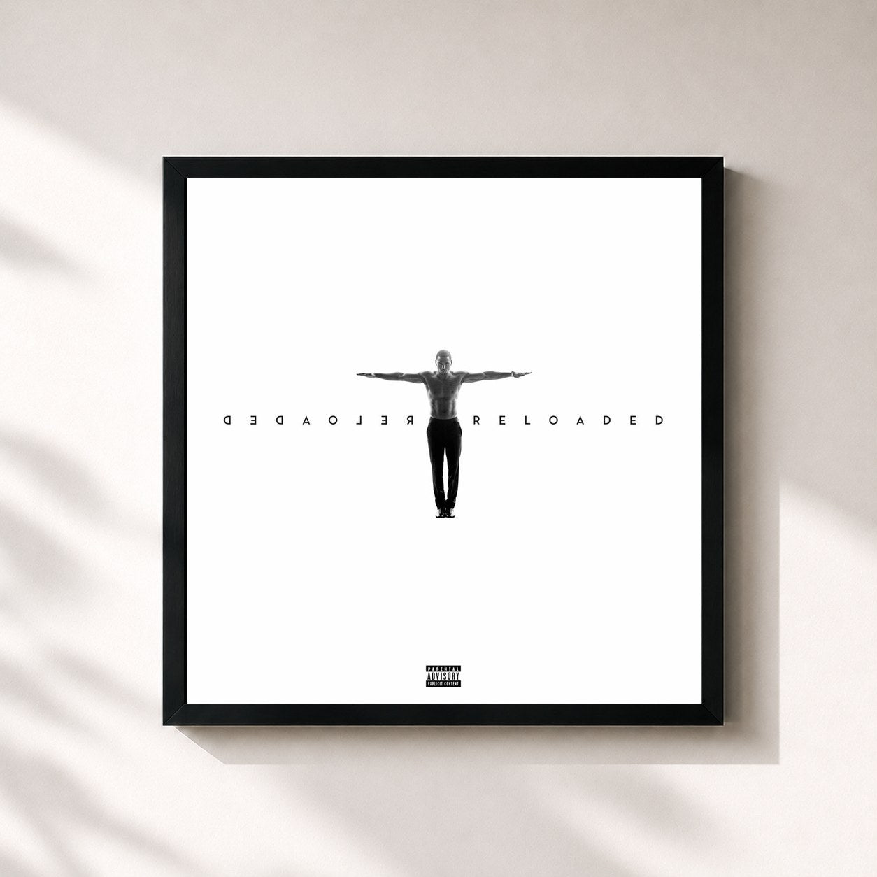 #noir Trigga Reloaded by Trey Songz as a square framed art print, black 32x32 cm frame
