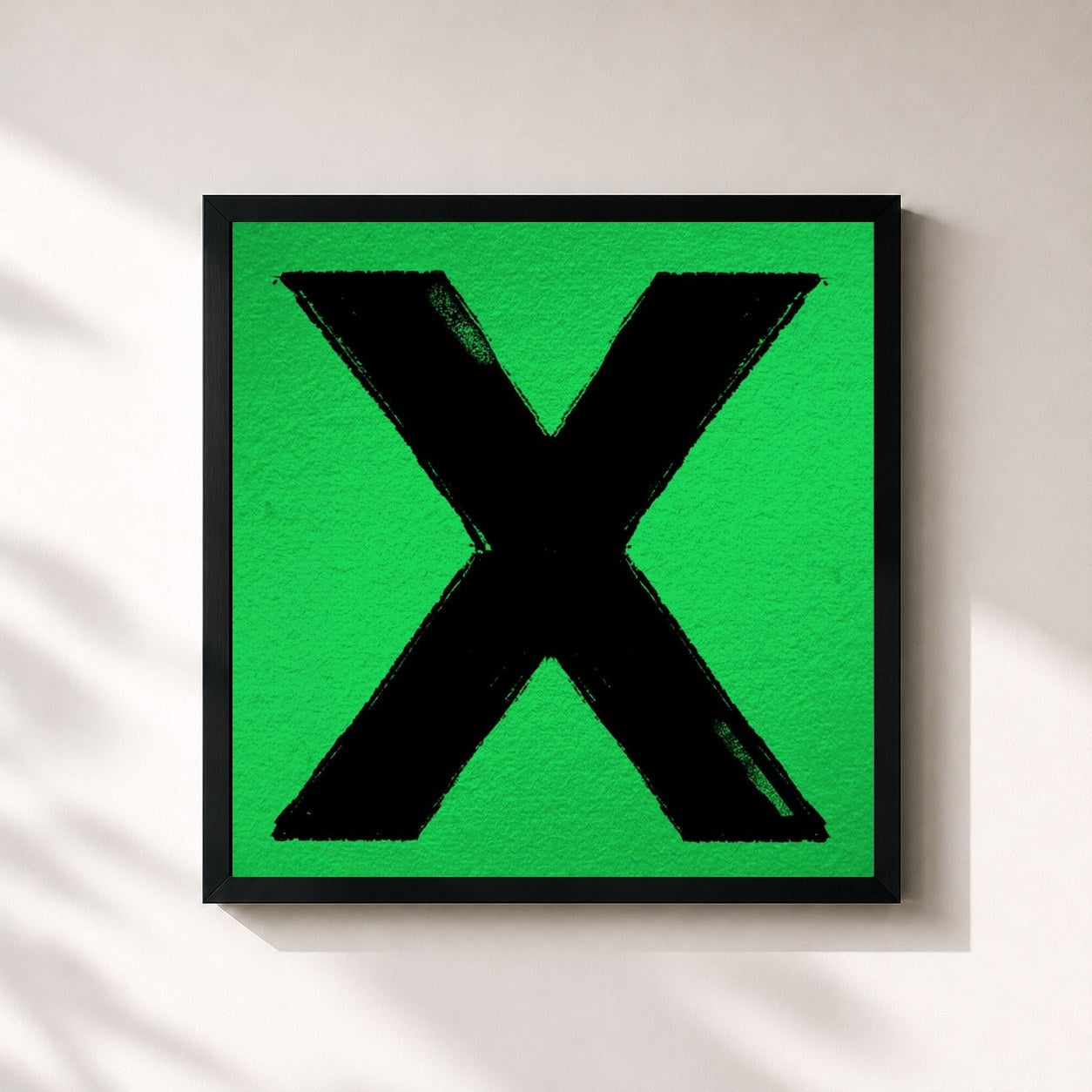 #noir x (Deluxe Edition) von Ed Sheeran als quadratischer Kunstdruck, schwarzer Rahmen 32x32 cm