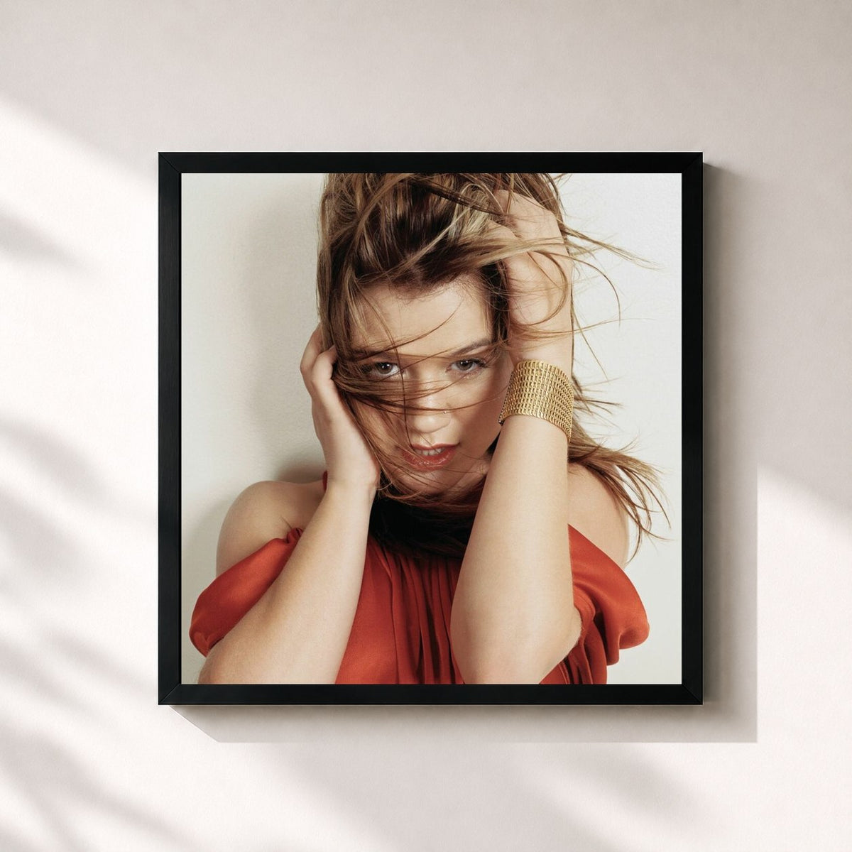 #noir Tableau carré de l'album Dance Vault Mixes - Since U Been Gone (Remixes) de Kelly Clarkson, cadre noir 32x32 cm
