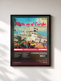 #noir Tableau de l'album Fiesta en El Caribe de La Sonora Dinamita, cadre noir, imprimé et encadré en France