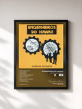 #noir Tableau de l'album A Revolta Dos Dandis de Engenheiros do Hawaii, cadre noir, imprimé et encadré en France