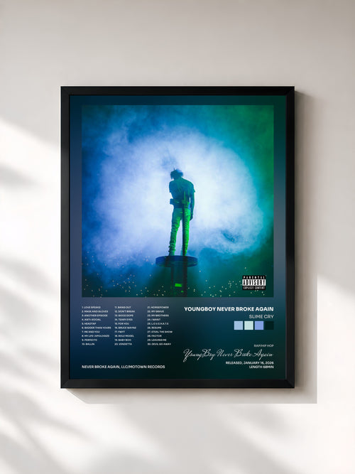 YoungBoy Never Broke Again · Slime Cry — Affiche encadrée