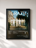 #noir Tableau de l'album Mille Grazie de Roy Bianco & Die Abbrunzati Boys, cadre noir, imprimé et encadré en France