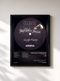 #noir Tableau de l'album Single Mixes de Daryl Hall & John Oates, cadre noir, imprimé et encadré en France
