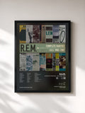 #noir Tableau de l'album Complete Rarities - I.R.S. 1982-1987 de R.E.M., cadre noir, imprimé et encadré en France