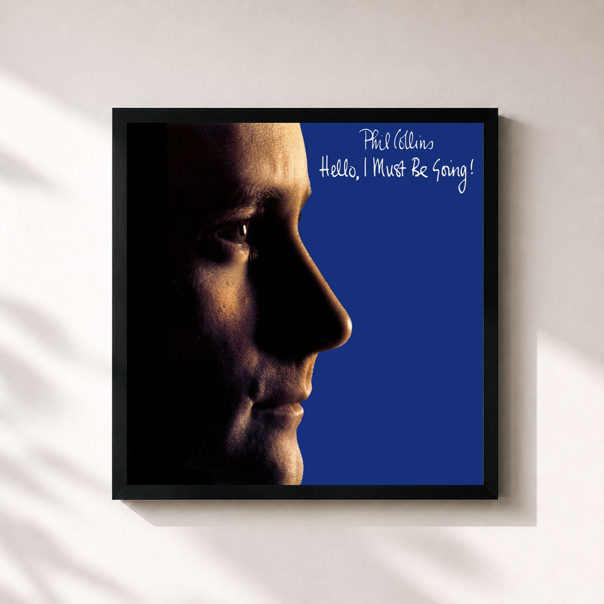 #noir Tableau carré de l'album Hello, I Must Be Going! (Deluxe Edition) de Phil Collins, cadre noir 32x32 cm