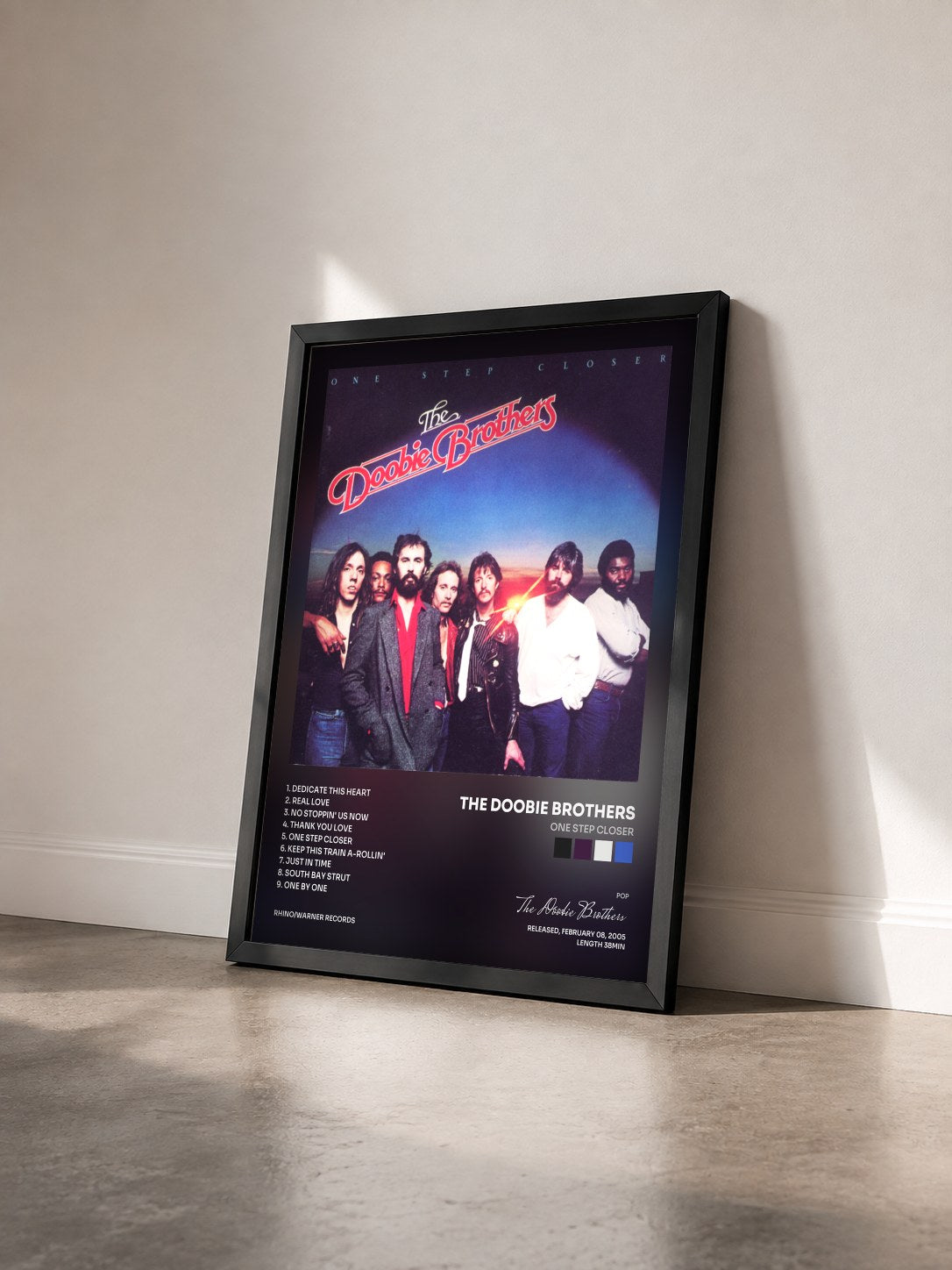 #noir Tableau de l'album One Step Closer de The Doobie Brothers vu de trois quarts, cadre noir