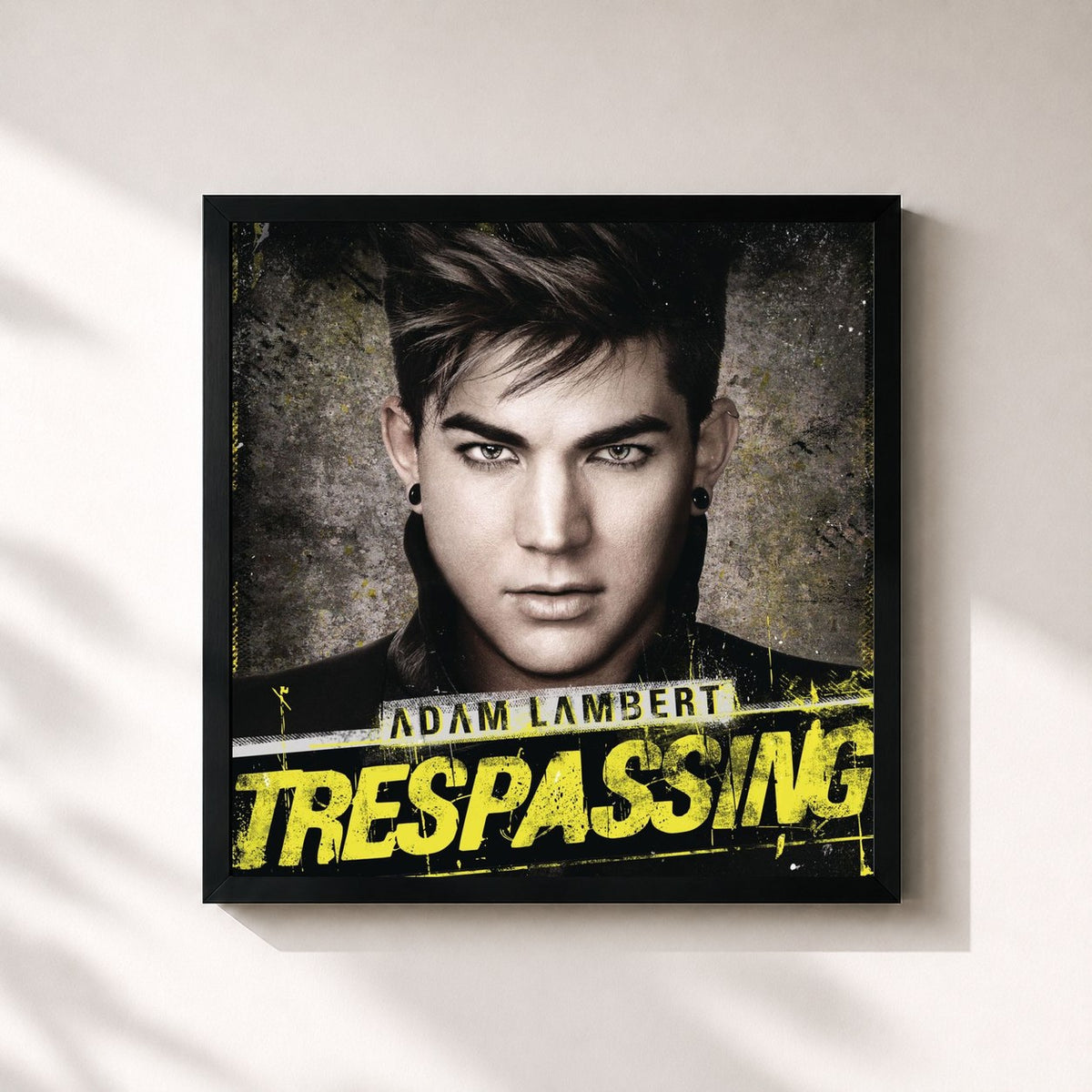 #noir Tableau carré de l'album Trespassing (Deluxe Version) de Adam Lambert, cadre noir 32x32 cm