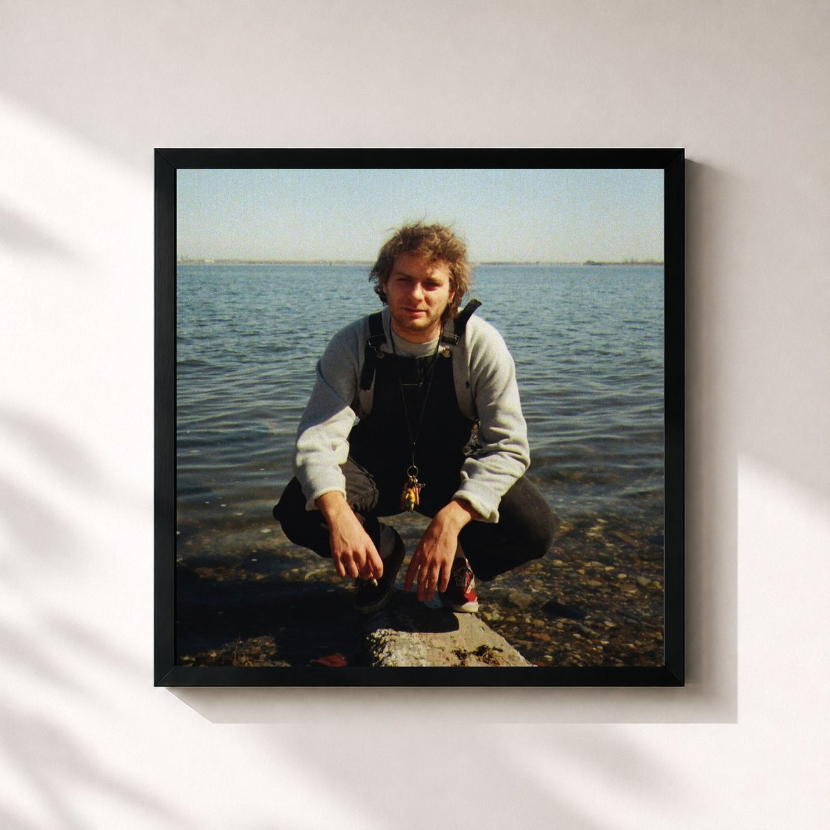 #noir Tableau carré de l'album Another One de Mac Demarco, cadre noir 32x32 cm