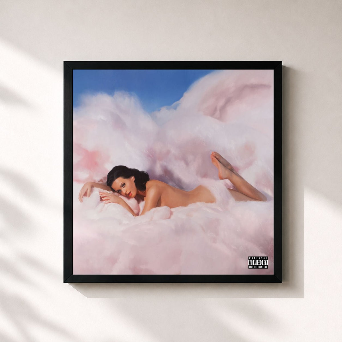 #noir Tableau carré de l'album Teenage Dream de Katy Perry, cadre noir 32x32 cm