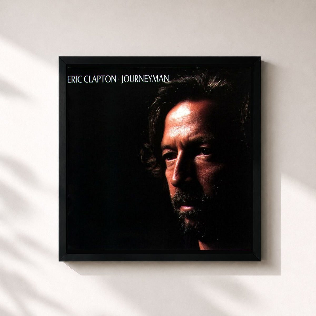 #noir Journeyman di Eric Clapton in stampa quadrata incorniciata, cornice nera 32x32 cm