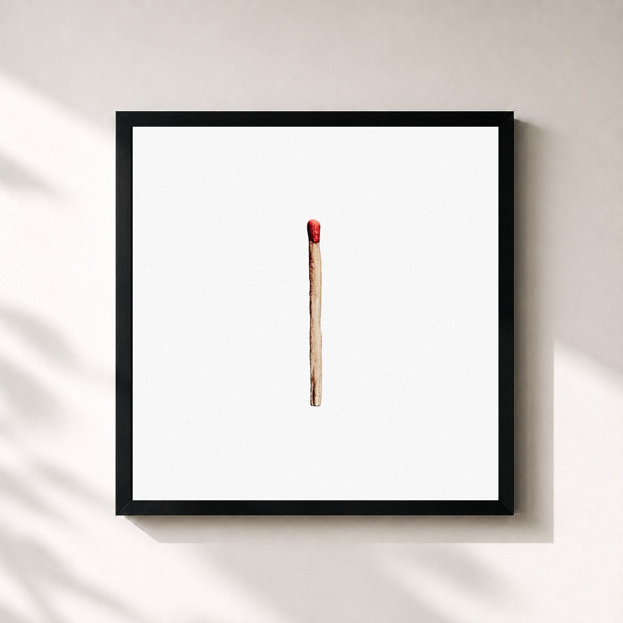 #noir Tableau carré de l'album Rammstein de Rammstein, cadre noir 32x32 cm