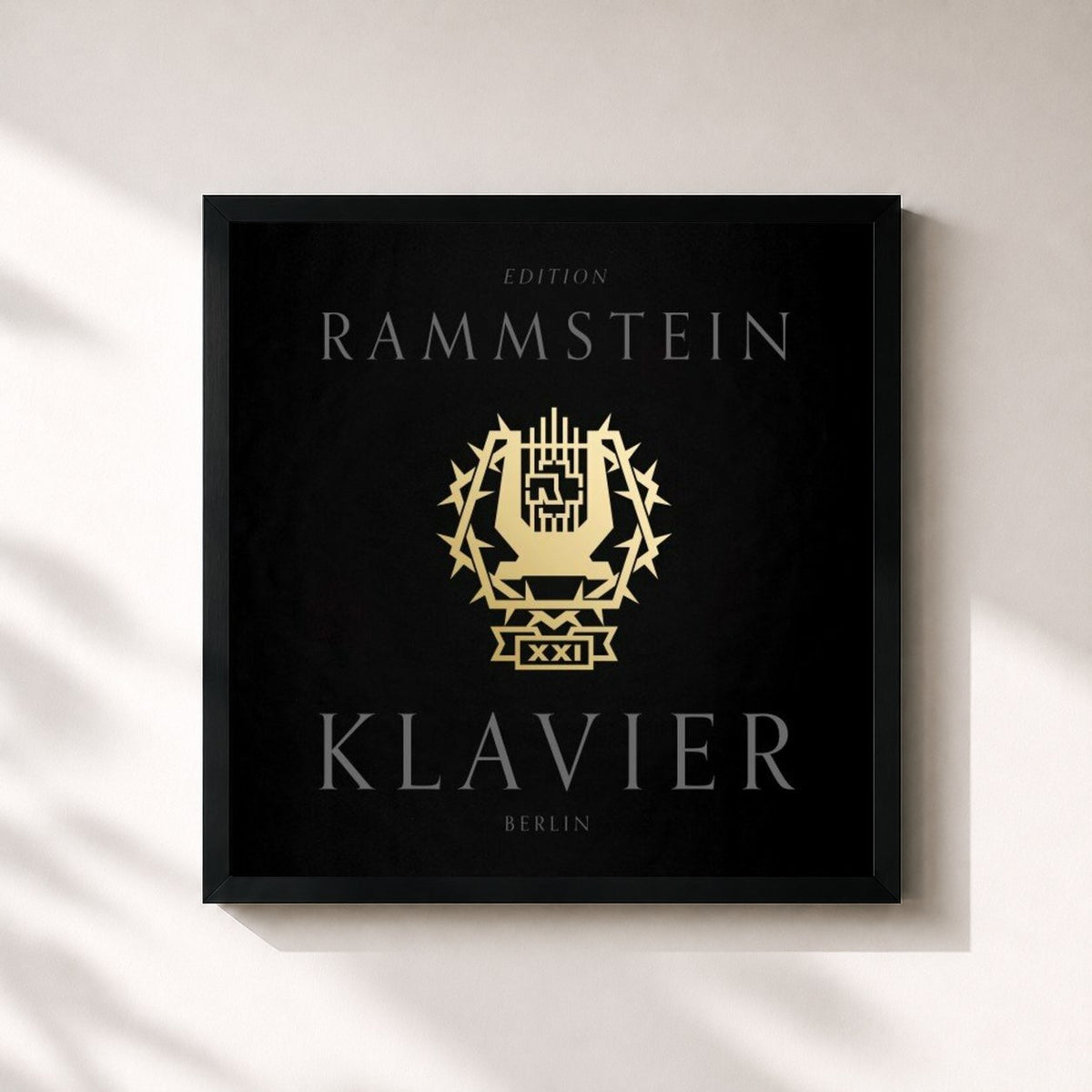 #noir XXI - Klavier by Rammstein as a square framed art print, black 32x32 cm frame