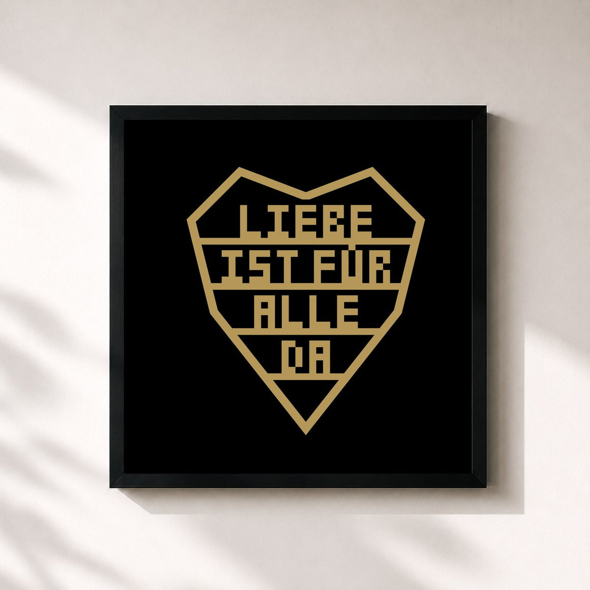 #noir Liebe ist für alle da (Special Edition) by Rammstein as a square framed art print, black 32x32 cm frame