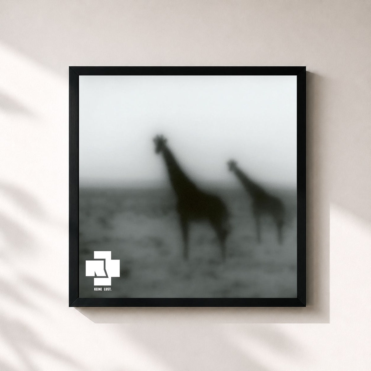 #noir Keine Lust by Rammstein as a square framed art print, black 32x32 cm frame