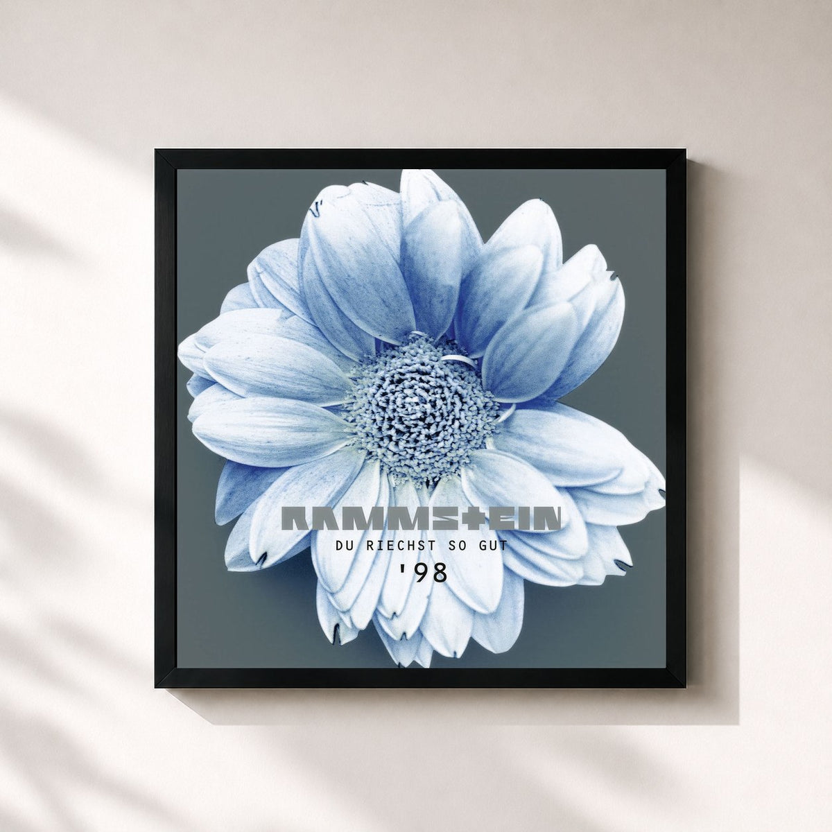 #noir Du riechst so gut '98 by Rammstein as a square framed art print, black 32x32 cm frame