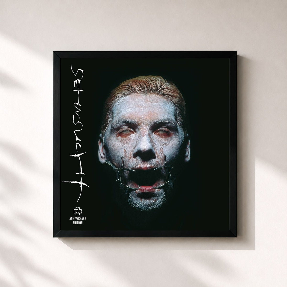 #noir Sehnsucht (Remastered 2023) by Rammstein as a square framed art print, black 32x32 cm frame