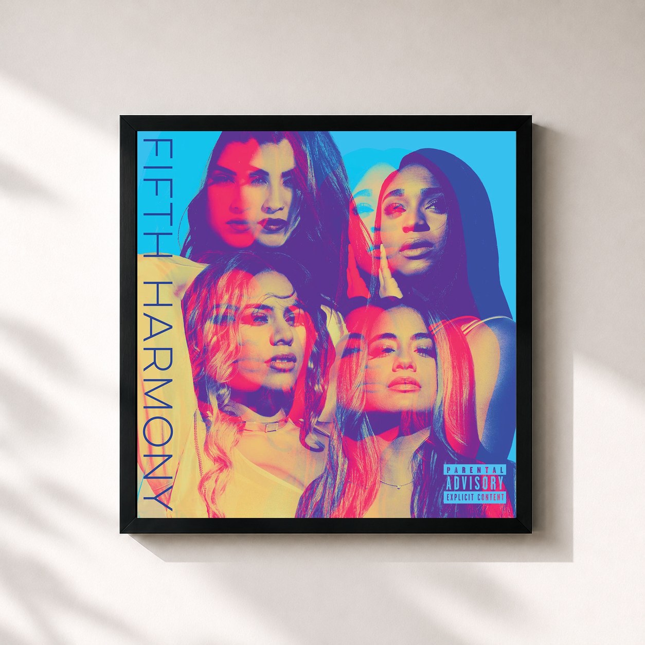 #noir Fifth Harmony de Fifth Harmony en lámina cuadrada enmarcada, marco negro de 32x32 cm