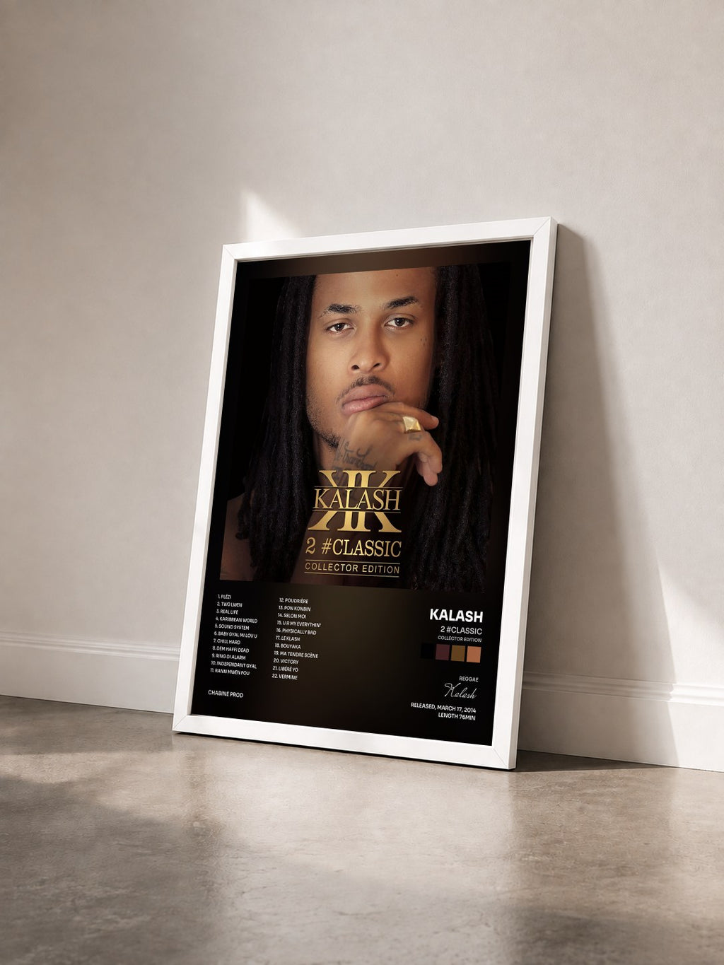 #blanc 2 #Classic (Collector Edition) von Kalash als gerahmter Kunstdruck von schräg gesehen, weißer Rahmen