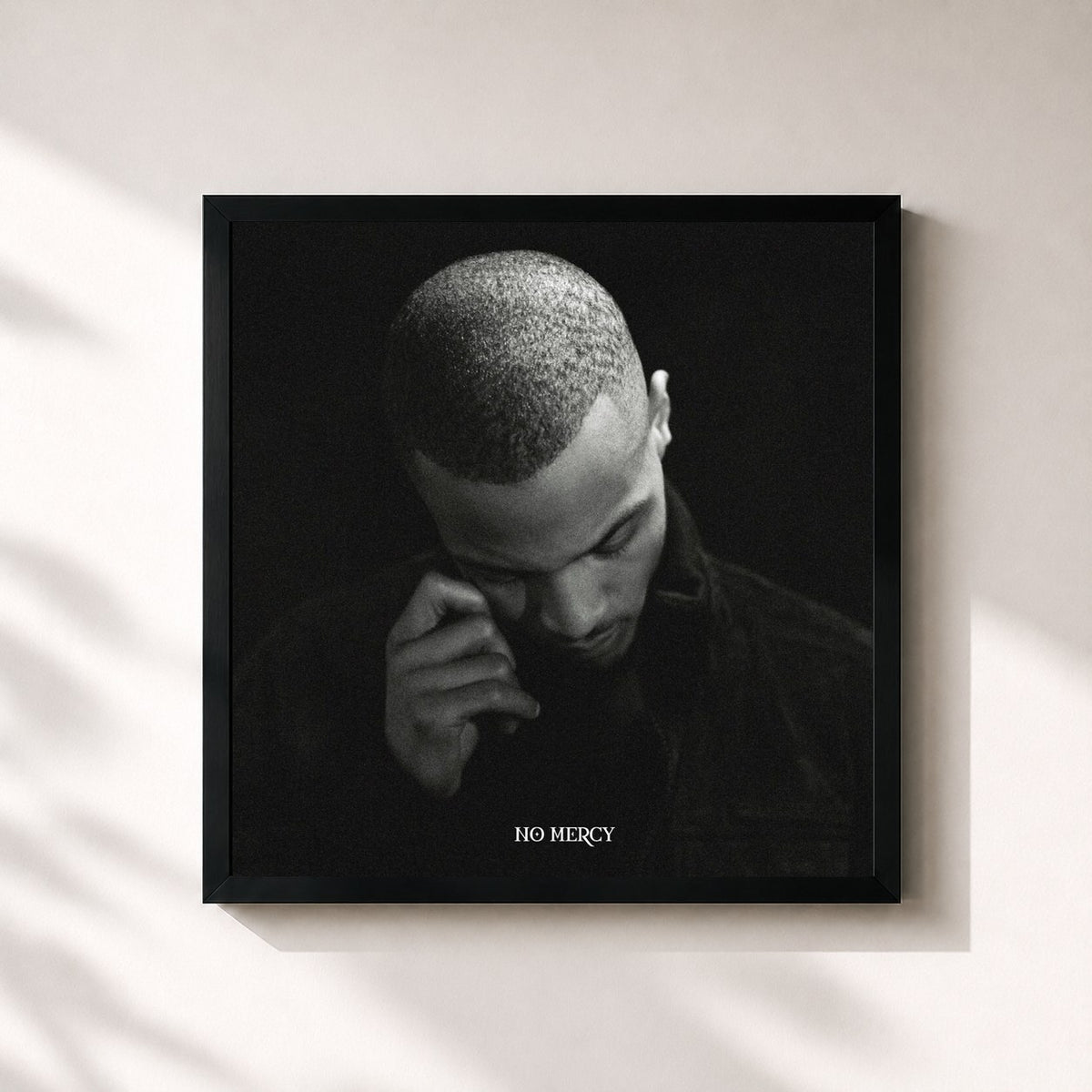 #noir No Mercy by T.I. as a square framed art print, black 32x32 cm frame