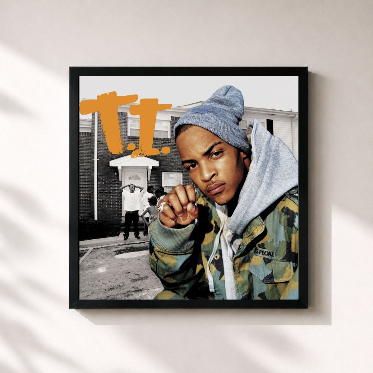 #noir Urban Legend by T.I. as a square framed art print, black 32x32 cm frame