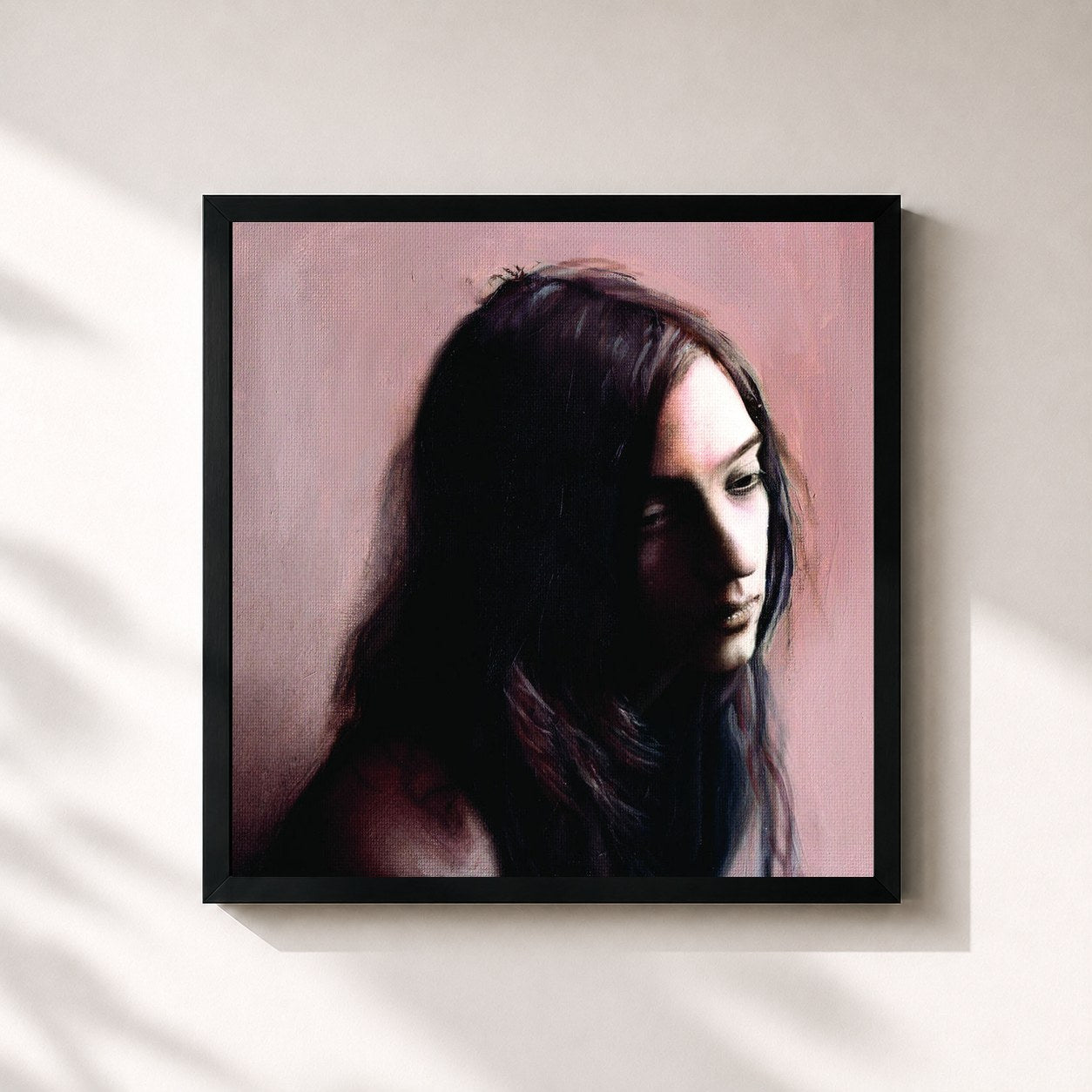 #noir Tableau carré de l'album Flaws de Bombay Bicycle Club, cadre noir 32x32 cm