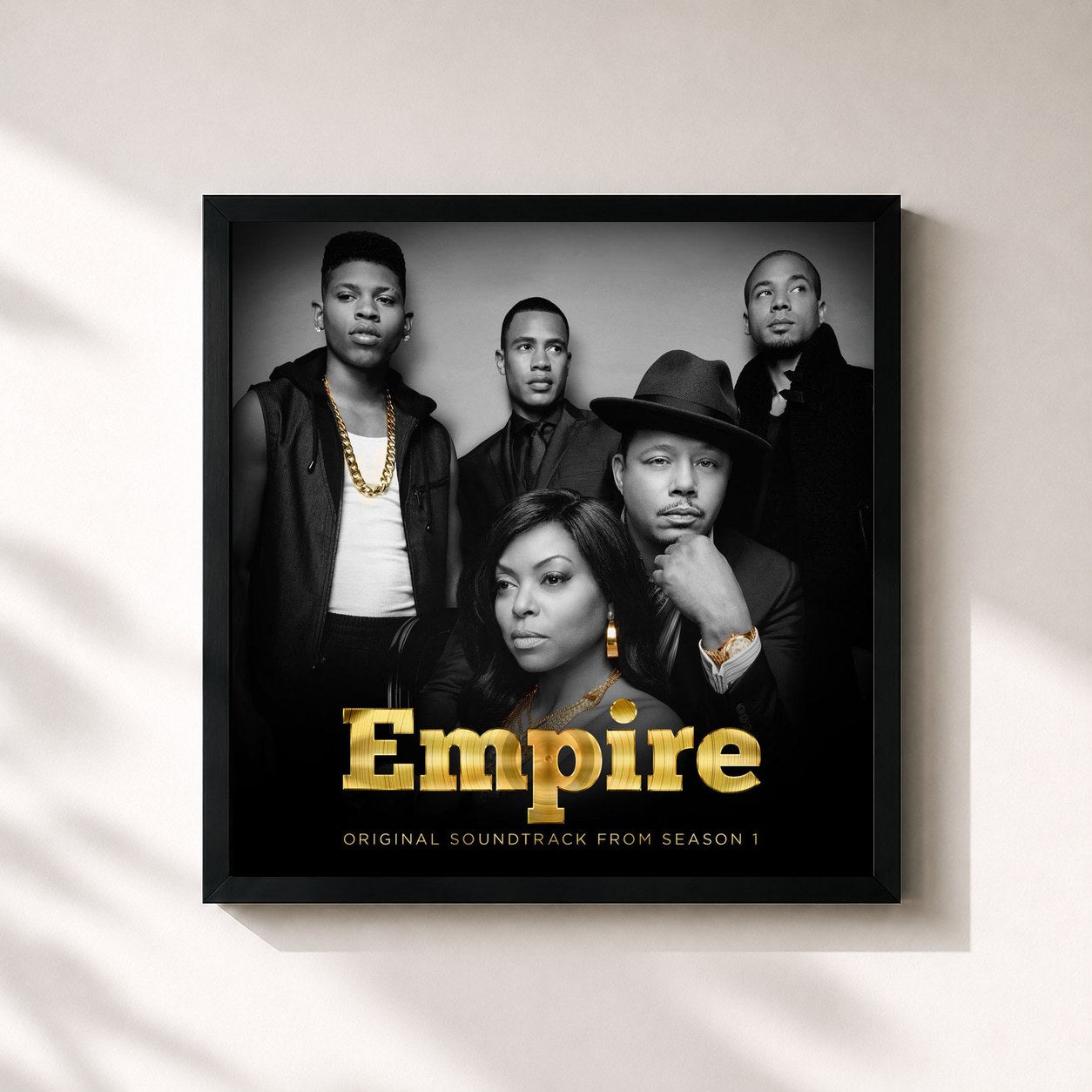 #noir Tableau carré de l'album Original Soundtrack from Season 1 of Empire (Deluxe) de Empire Cast, cadre noir 32x32 cm