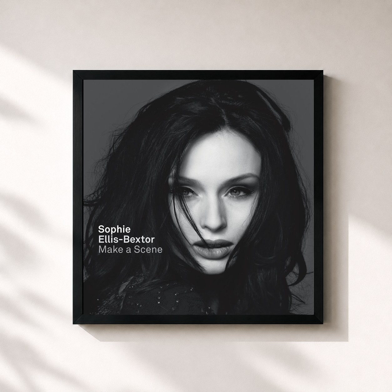 #noir Tableau carré de l'album Make a Scene de Sophie Ellis-Bextor, cadre noir 32x32 cm