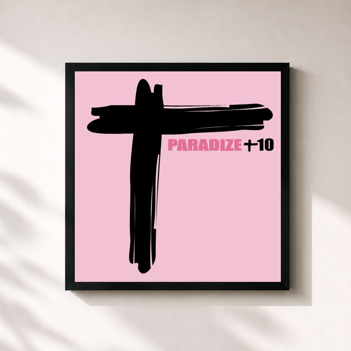 #noir Paradize +10 - Edition Deluxe by Indochine as a square framed art print, black 32x32 cm frame