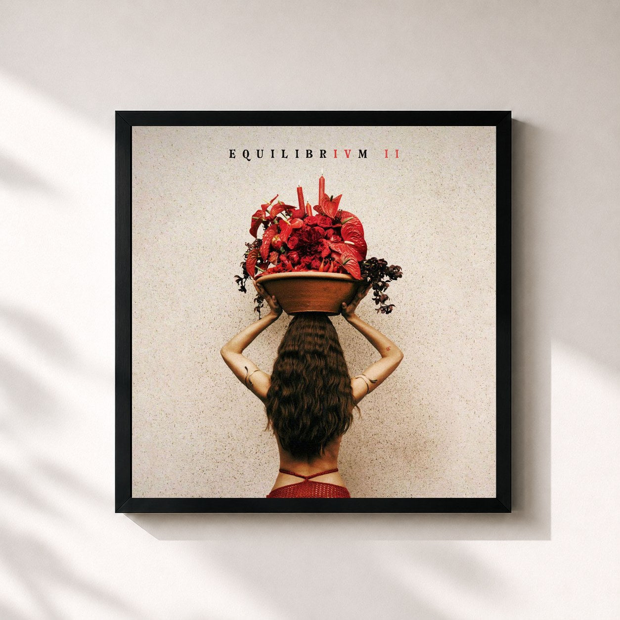 #noir Tableau carré de l'album EQUILIBRIVM II de Anitta, cadre noir 32x32 cm
