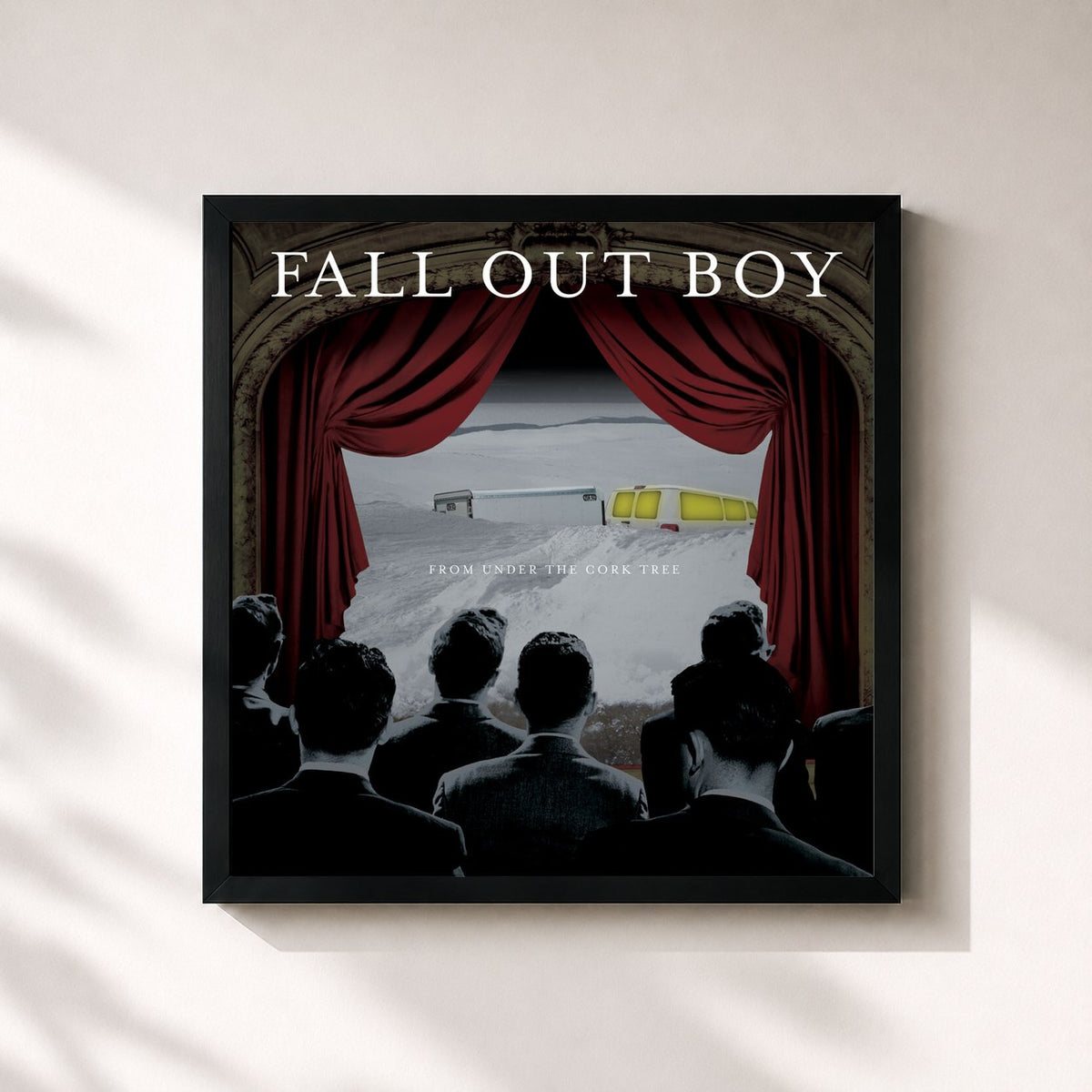 #noir From Under The Cork Tree by Fall Out Boy as a square framed art print, black 32x32 cm frame