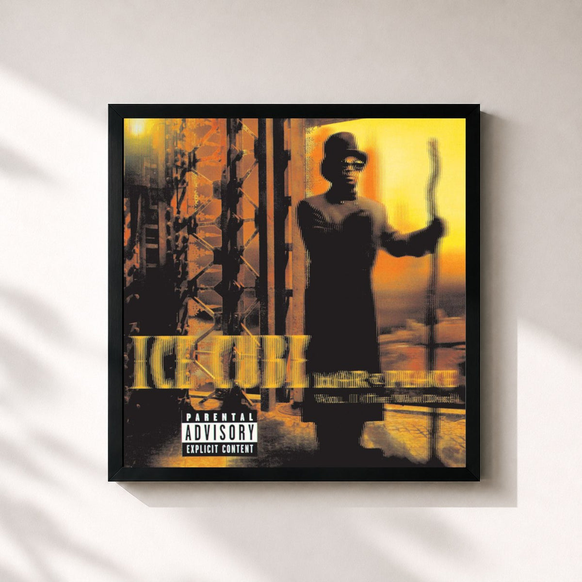 #noir Tableau carré de l'album War & Peace Vol. 1 (The War Disc) de Ice Cube, cadre noir 32x32 cm