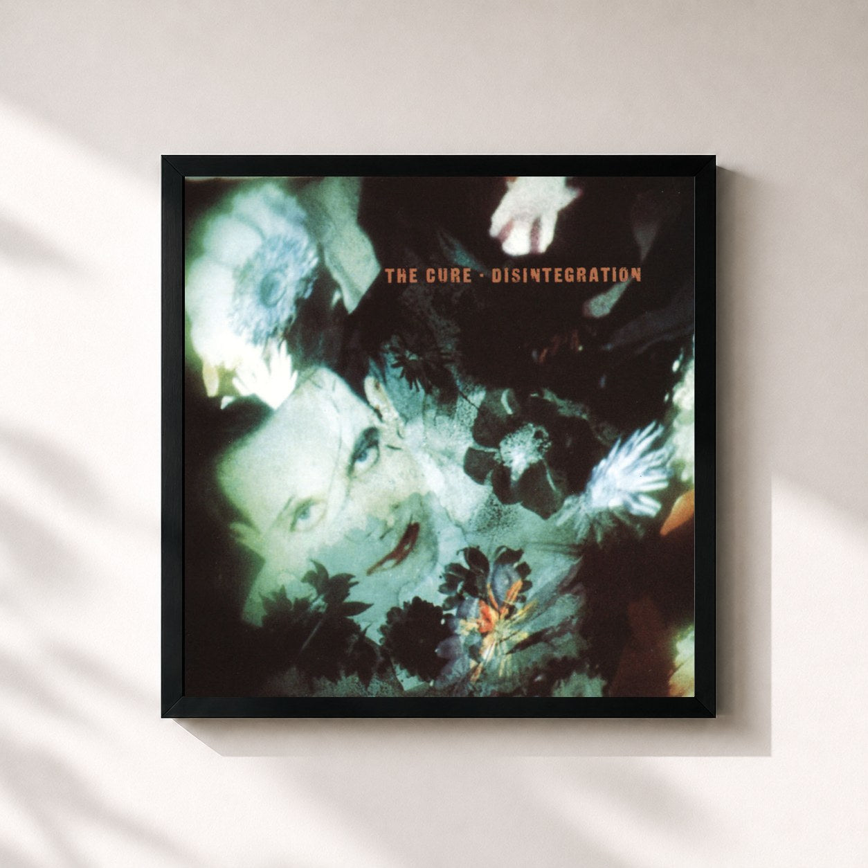 #noir Disintegration (Remastered) by The Cure as a square framed art print, black 32x32 cm frame