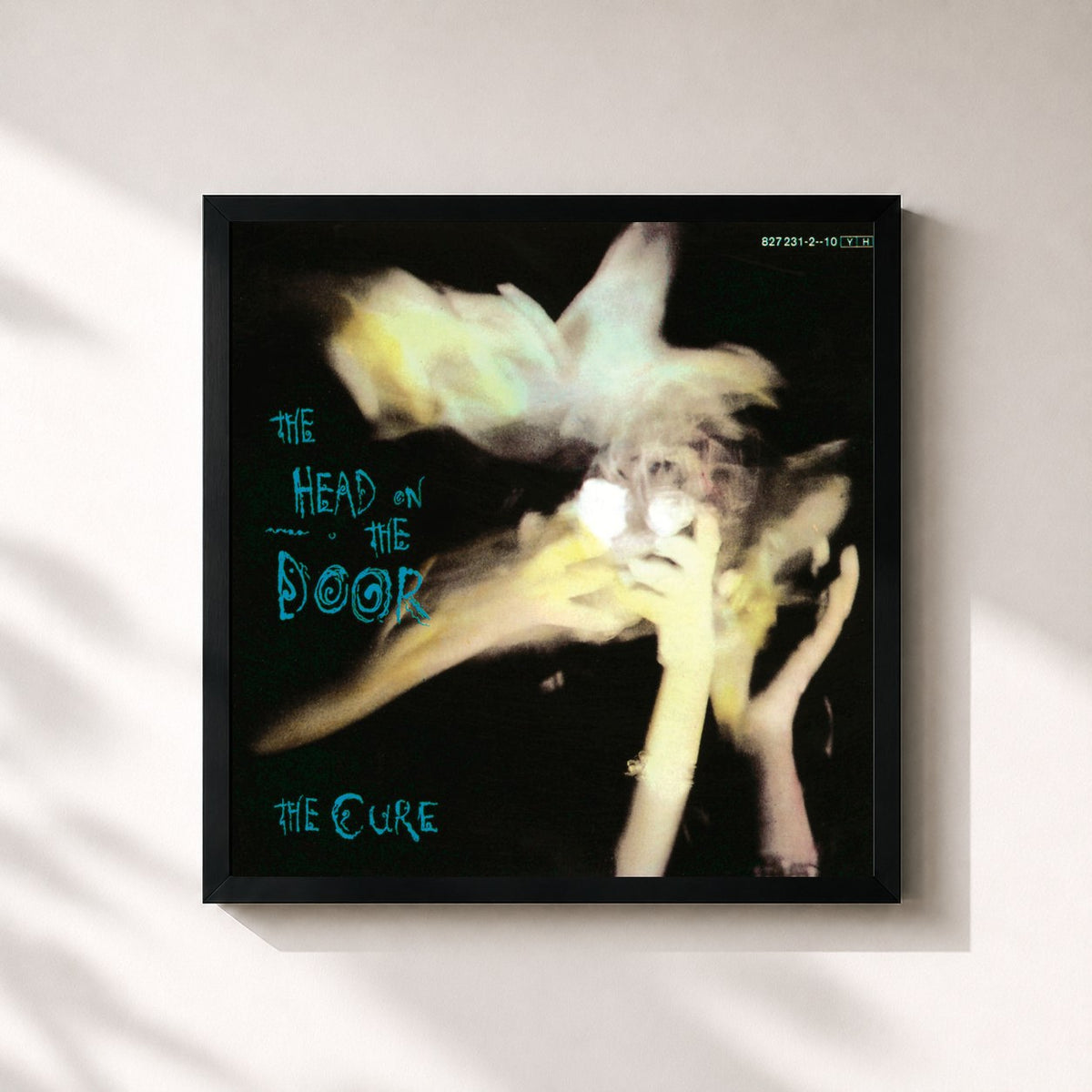 #noir Tableau carré de l'album The Head On The Door (Remastered) de The Cure, cadre noir 32x32 cm