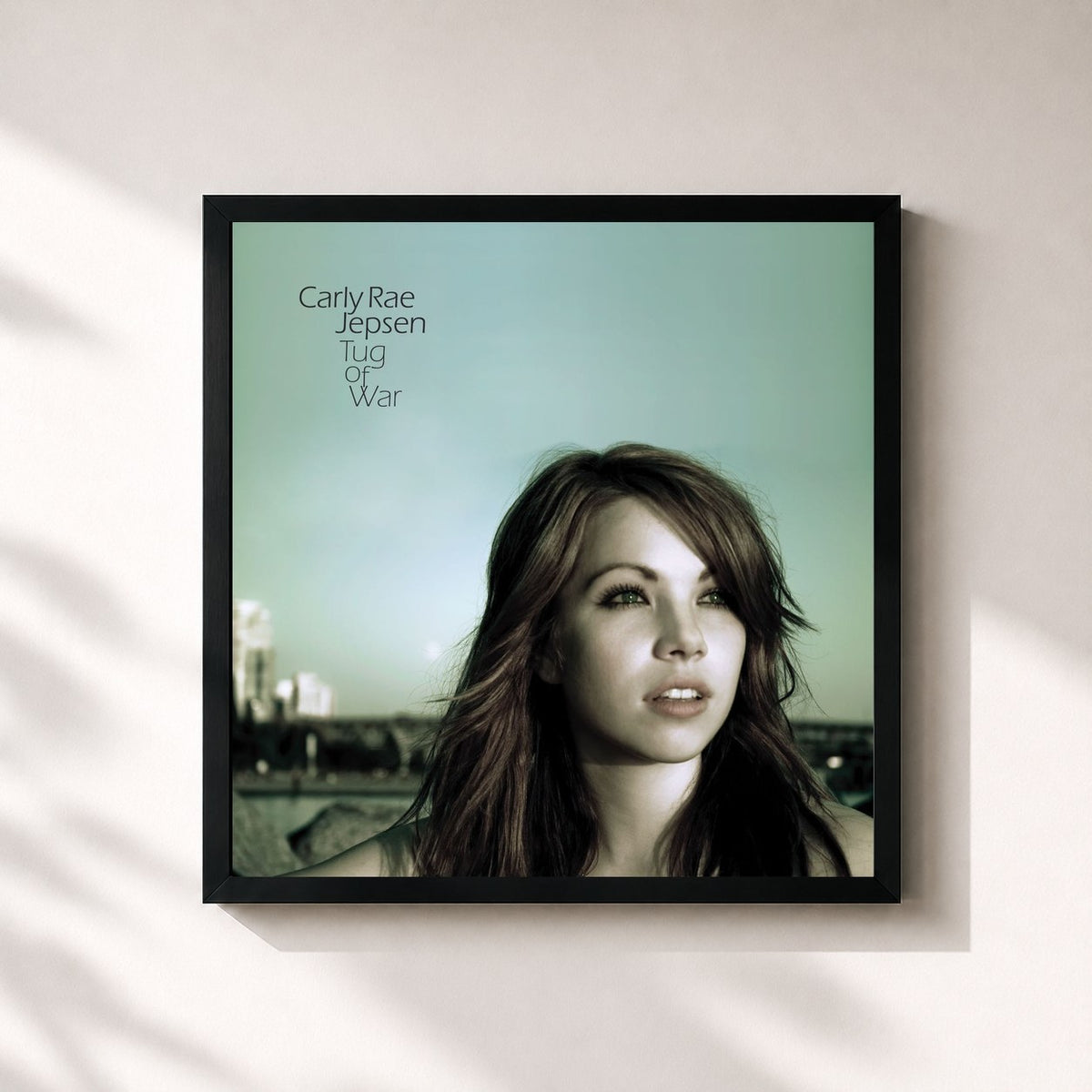 #noir Tug Of War di Carly Rae Jepsen in stampa quadrata incorniciata, cornice nera 32x32 cm