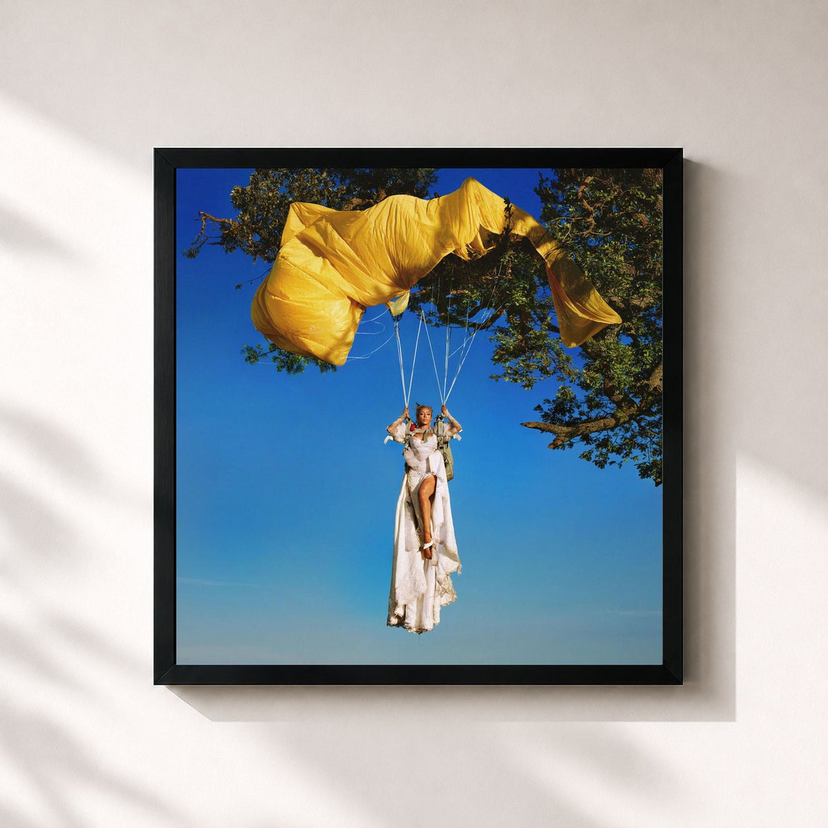 #noir Tableau carré de l'album Vie de Doja Cat, cadre noir 32x32 cm