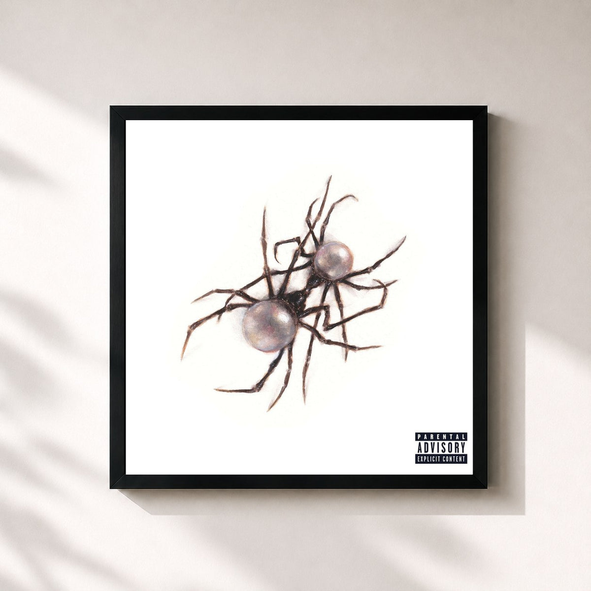 #noir Tableau carré de l'album Scarlet de Doja Cat, cadre noir 32x32 cm