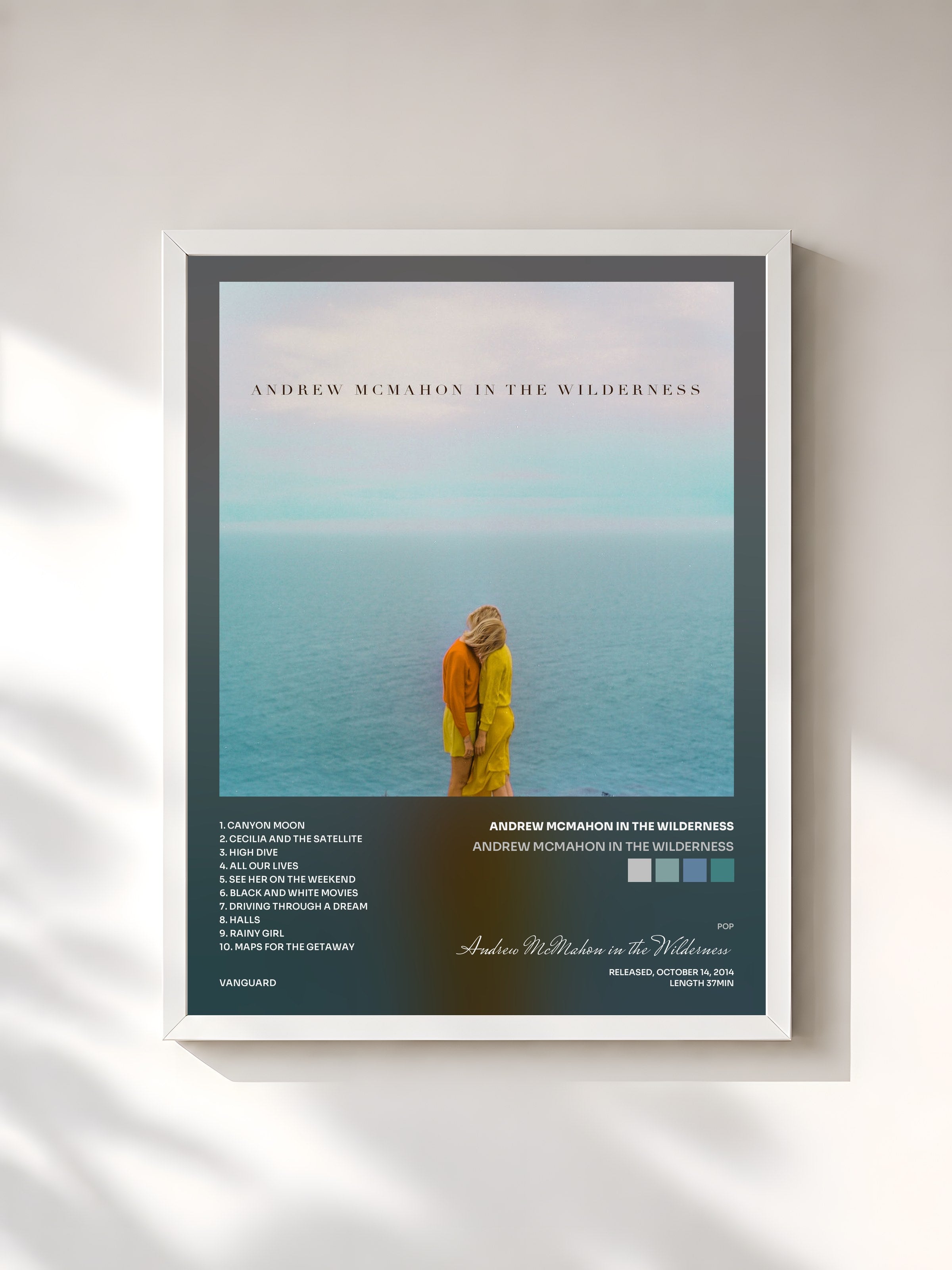 #blanc Tableau de l'album Andrew McMahon In The Wilderness de Andrew McMahon in the Wilderness, cadre blanc, imprimé et encadré en France