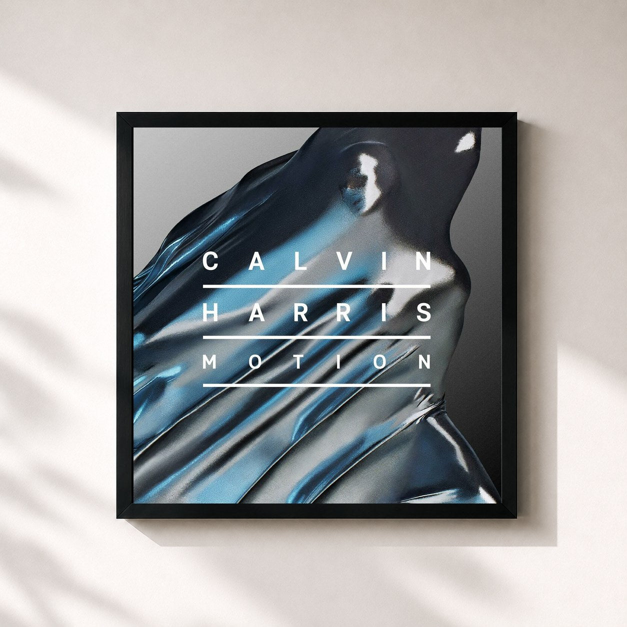 #noir Motion di Calvin Harris in stampa quadrata incorniciata, cornice nera 32x32 cm