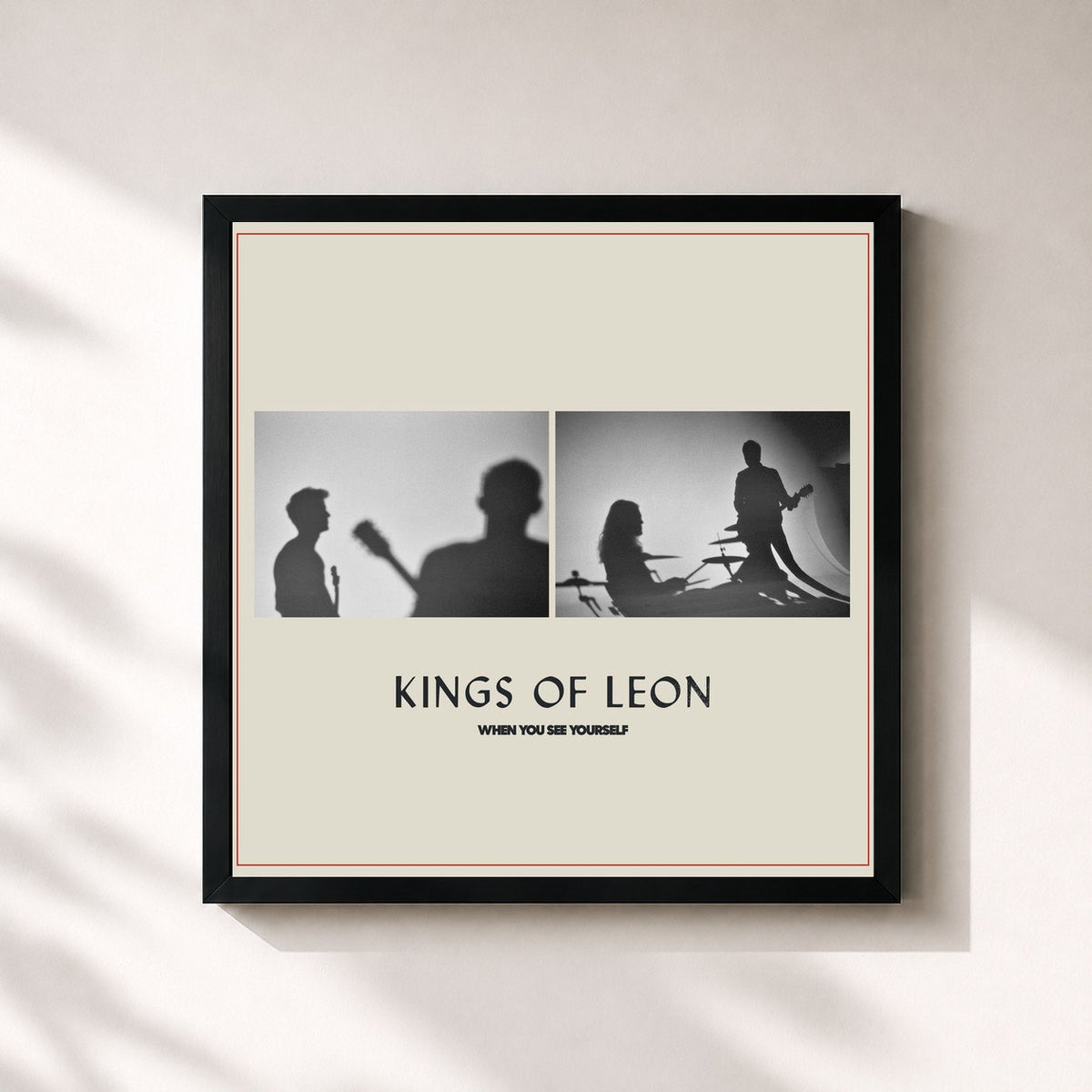 #noir When You See Yourself by Kings of Leon as a square framed art print, black 32x32 cm frame