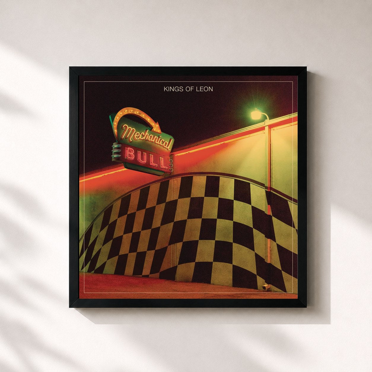 #noir Mechanical Bull (Expanded Edition) by Kings of Leon as a square framed art print, black 32x32 cm frame