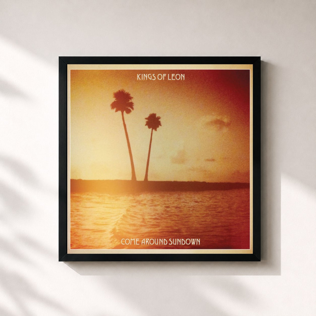#noir Come Around Sundown (Expanded Edition) by Kings of Leon as a square framed art print, black 32x32 cm frame